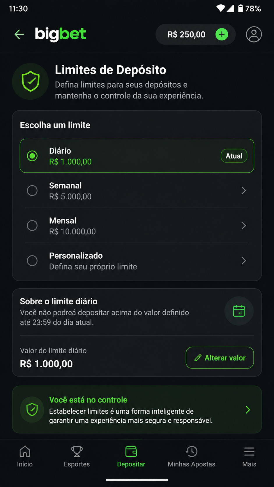 Bigbet screenshot