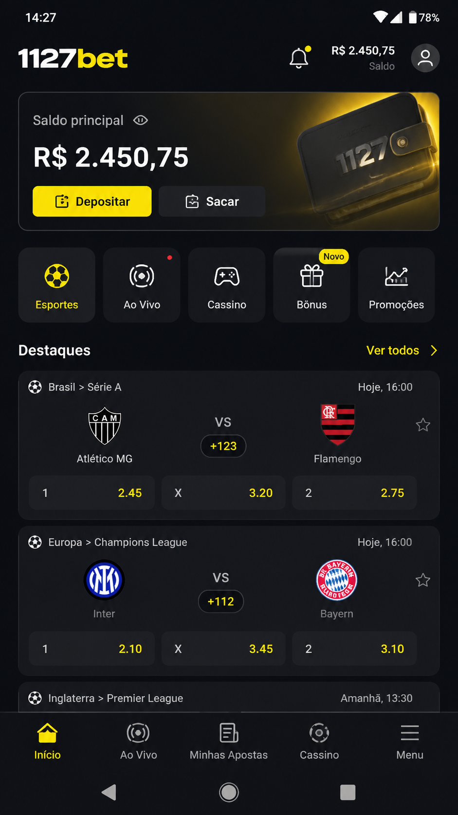 1127bet screenshot